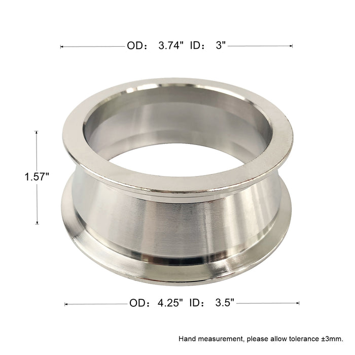 Emusa Adapter 3.5" I.D. to 3" I.D. Mold Seamless VBand Flange 1.5" Height