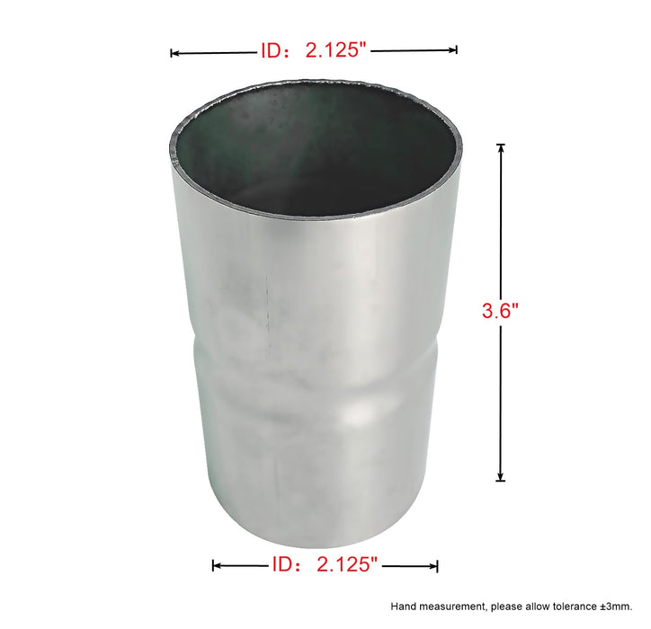 Universal ID 2 1/8" Stainless Steel Stainless Steel Exhaust Reducer Adapter Coupler Pipe(2.125"X3.6")