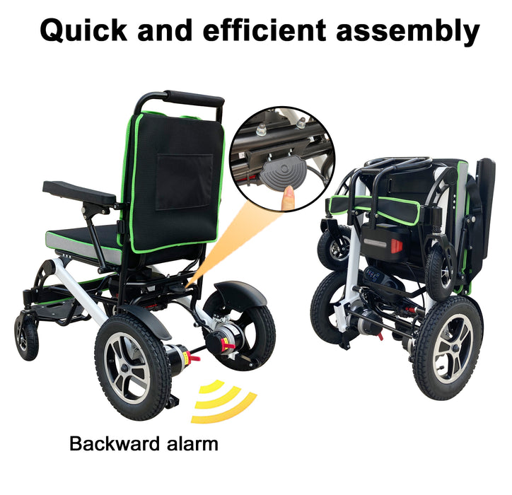 Elifecenter Electric Wheelchair Foldable for Adults Seniors 300lbs,Dual 250W Powerful Motor with Manual Override Switch Scooter, All Terrain