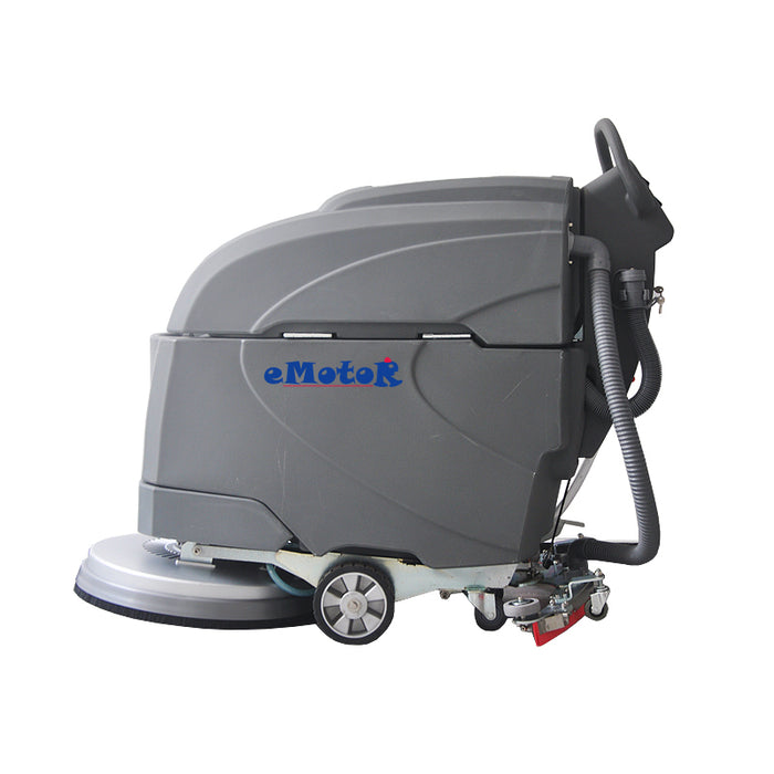 Emotor Commercial Self-propelled Walk Behind Floor Scrubber Machine for Warehouse/Shopping Mall, 15 Gal, 19" Brush with 33" Squeegee (Emotor 300X)