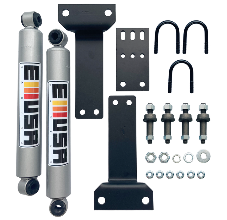 Emusa Dual Steering Stabilizer Kits with Cylinder Damper Replacement for 1999-2004 Ford F250 F350 4WD