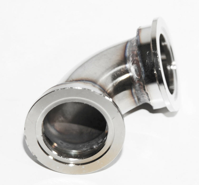Emusa Stainless Steel 90 Degree Elbow Adapter Pipe Fit for 35mm/38mm V-band External Wastegate