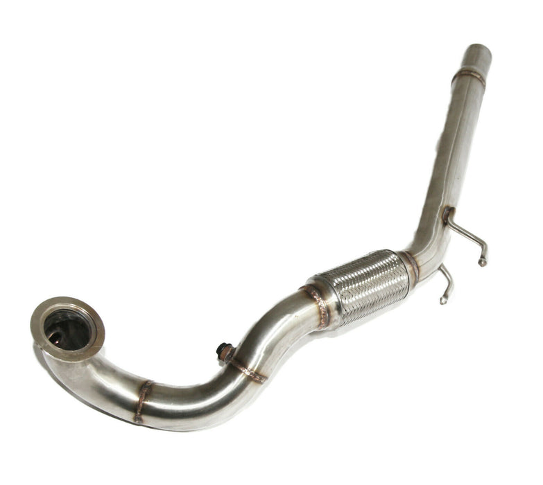 Emusa 2.5"Turbo Pipe Downpipe Fit for 2015-2019 Audi A3 VW Golf MK7 MK VII GTI 1.8L 2.0L FREE Adapter