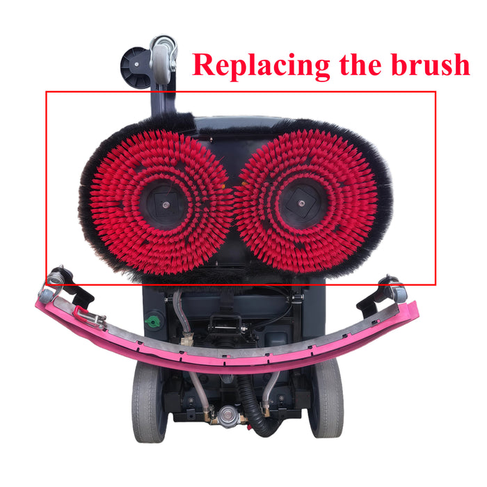 A pair of 9 inch Pad Holder Fit For EM_255 Dual Brush Floor Scrubber Machine