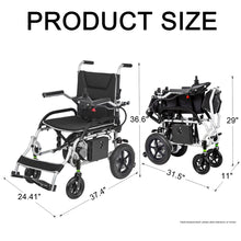 E-Motor EM-265 Lite Foldable Electric Wheelchair - Lightweight, Dual Motor, Battery Included
