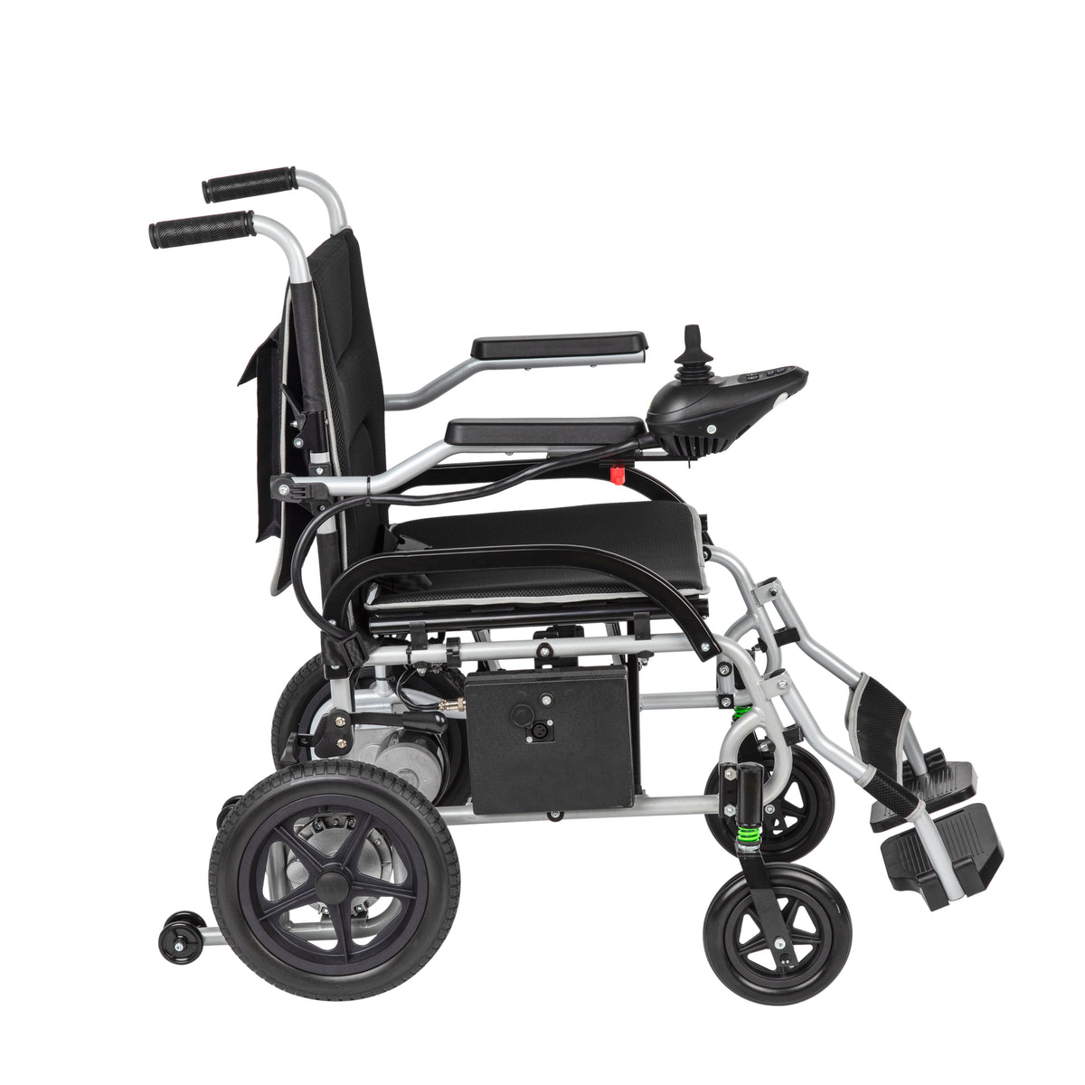E-Motor EM-265 Lite Foldable Electric Wheelchair - Lightweight, Dual Motor, Battery Included