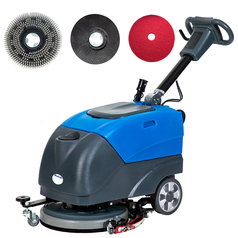Emotor EM-25 Foldable Hand Push Walk Behind Floor Scrubber Machine