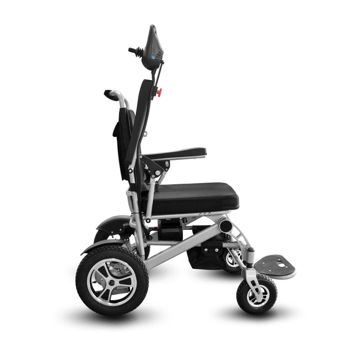 Foldable Electric Wheelchair – 15 Mile Range, 12Ah Detachable Battery, Dual 250W Motor, Max 330lbs Capacity Aluminum Frame