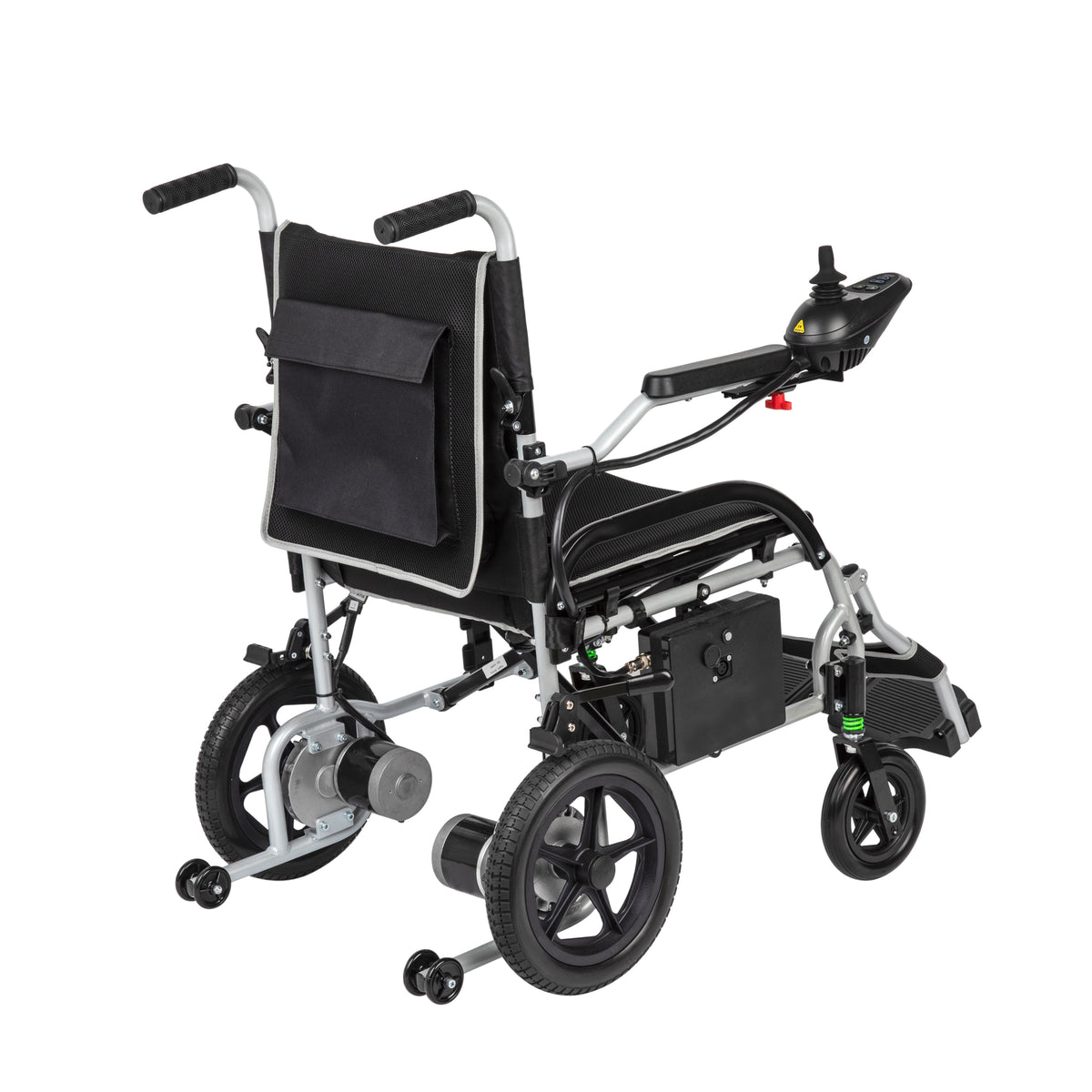 E-Motor EM-265 Lite Foldable Electric Wheelchair - Lightweight, Dual Motor, Battery Included