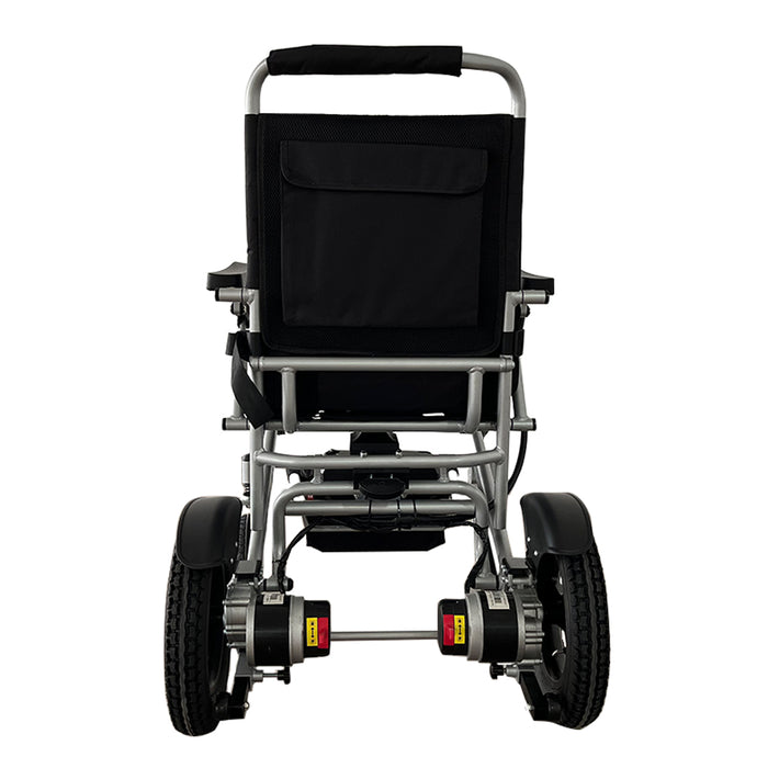 Foldable Electric Wheelchair – 15 Mile Range, 12Ah Detachable Battery, Dual 250W Motor, Max 330lbs Capacity Aluminum Frame