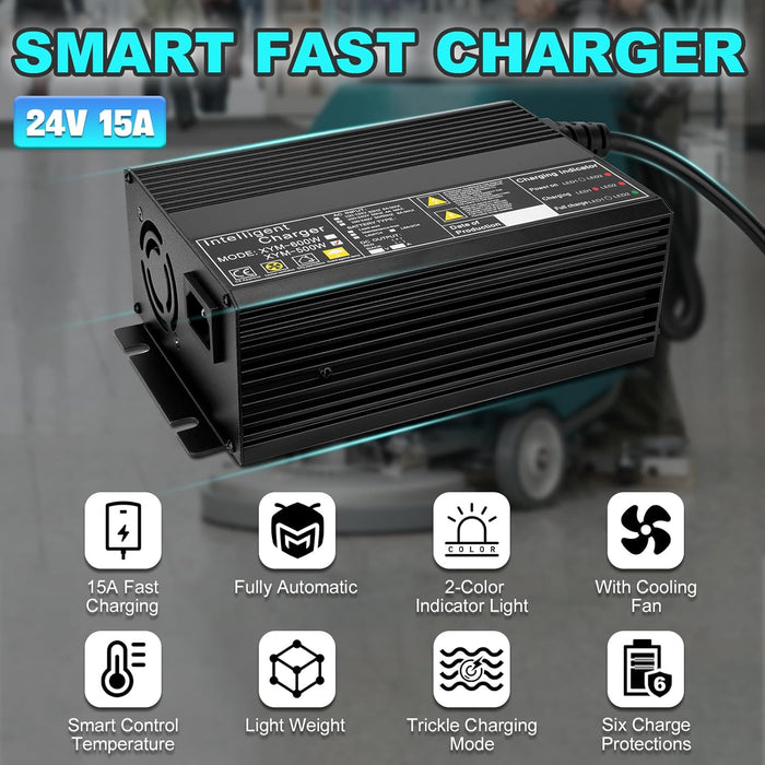 25V 15A Battery Charger Fit for Emotor 300X 500X
