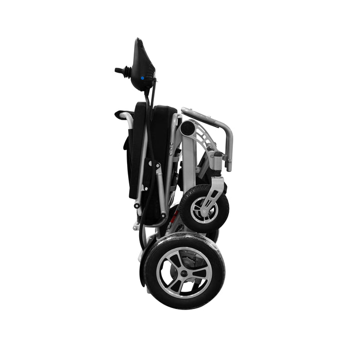 Foldable Electric Wheelchair – 15 Mile Range, 12Ah Detachable Battery, Dual 250W Motor, Max 330lbs Capacity Aluminum Frame