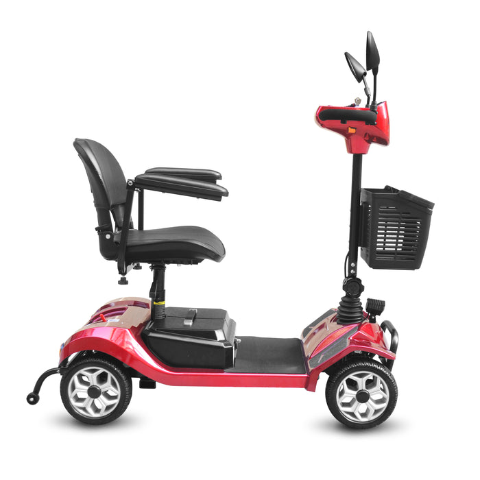 Elifecenter 4 Wheel Mobility Scooter for Adults - 12V 12AH Battery Powered 12.4 Miles Range-330 lbs Weight Capacity Support Safety for Seniors-Rearview Mirrors Included