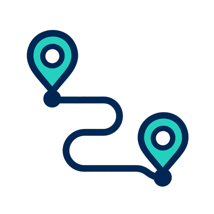 Travel range route from 10 to 15 miles