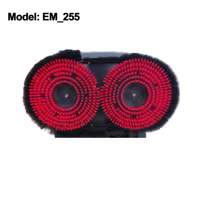A pair of 9 inch Brush Fit For EM_255 Dual Brush Floor Scrubber Machine