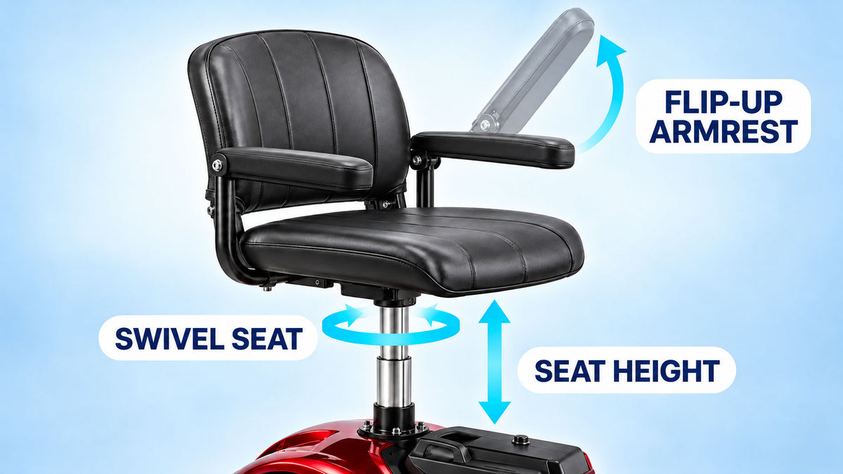 Lift-up wheelchair armrest