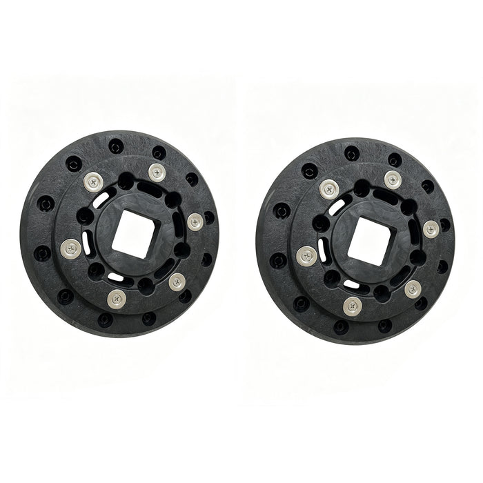 A pair of 9 inch Pad Holder Fit For EM_255 Dual Brush Floor Scrubber Machine