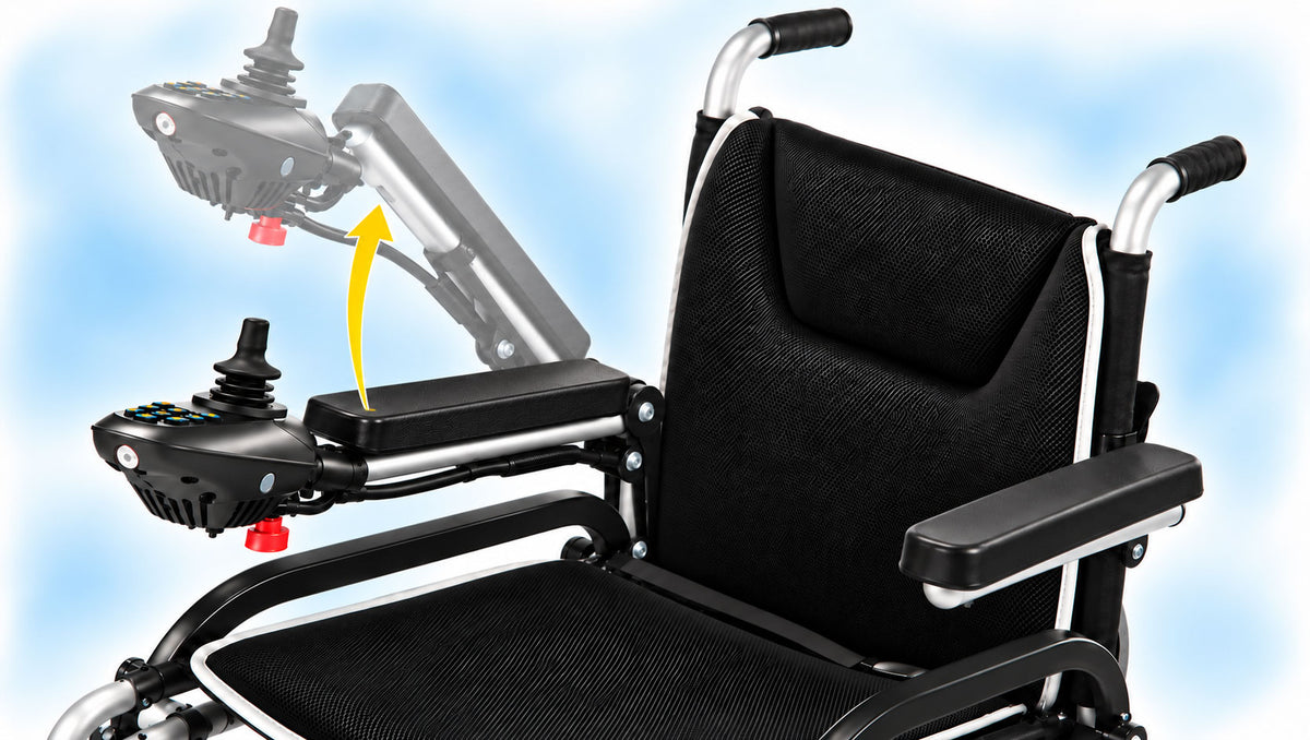 Lift-up wheelchair armrest