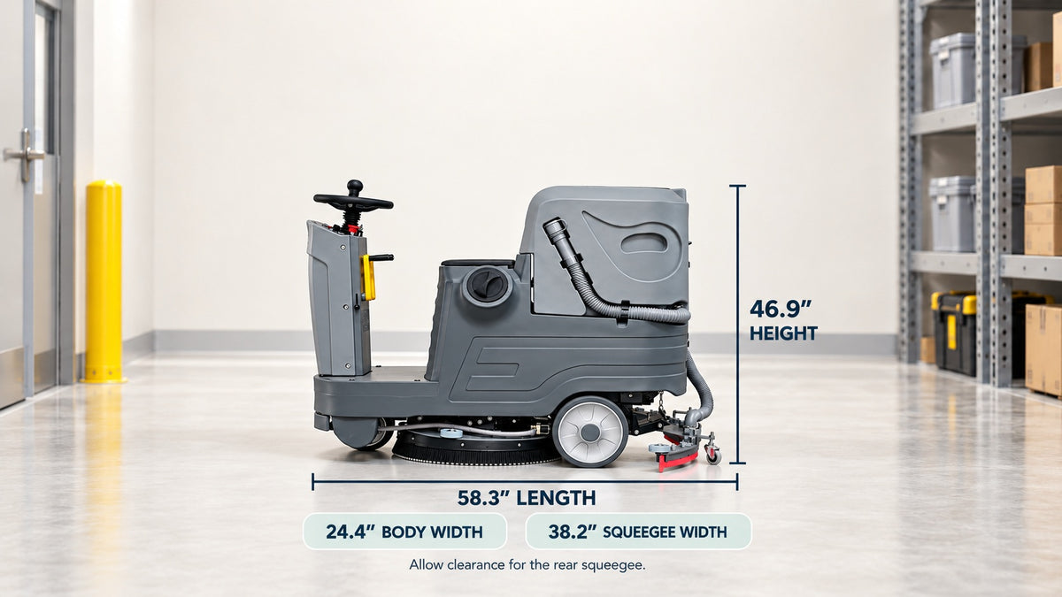 EM-500X parked in an illustrated commercial storage bay