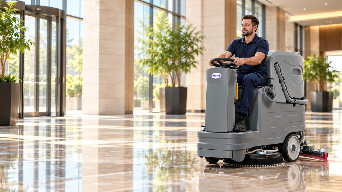EM-500X · Ride-On Floor Scrubber