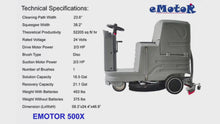 EM-500X Commercial Ride-On Driving Floor Scrubber Machine
