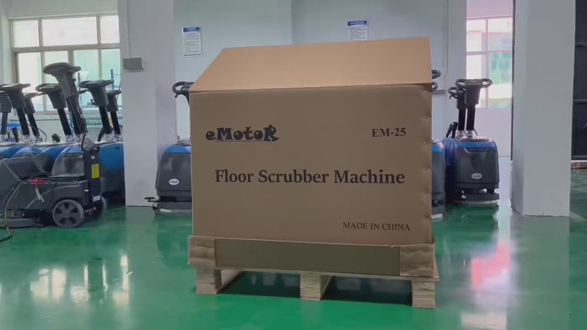 Emotor EM-25 Foldable Hand Push Walk Behind Floor Scrubber Machine