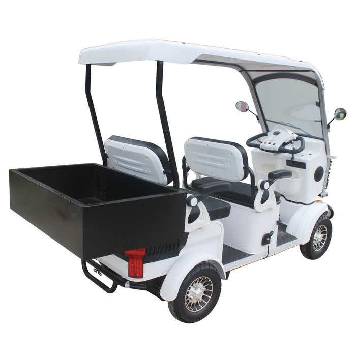 eLifecenter Battery-Powered Electrical 4 Seats Golf Cart with Cargo, Max Capacity 500KG (E900)