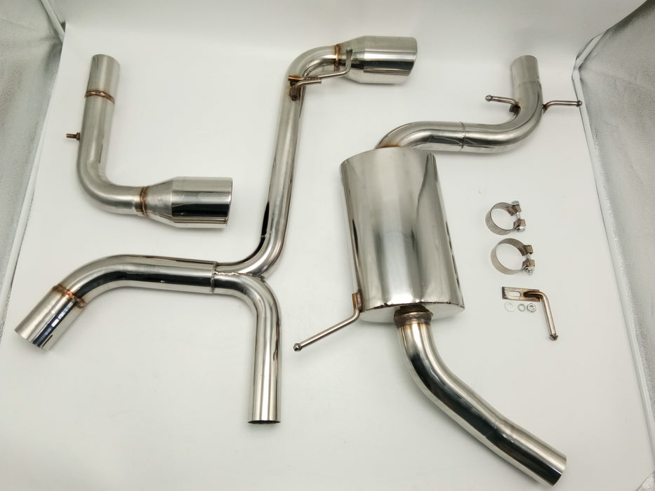 Emusa 2.5" 3.5" Tip Catback Exhaust Pipe Fit for 2009-2012 Volkswagen Golf GTi MKVI 2.0T TFSI